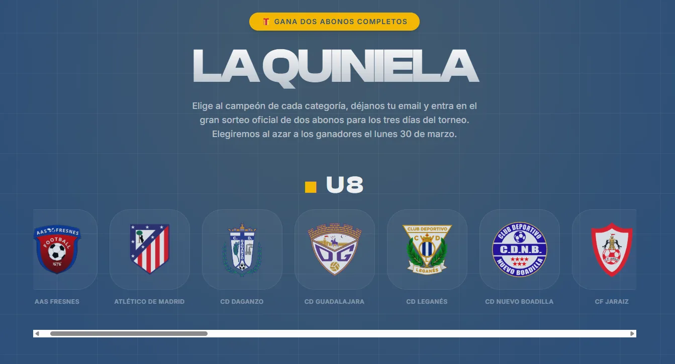 Elige a los cuatro ganadores de la ÍscarCup Skechers 2026 y gana un abono para los tres días